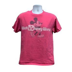 Disney Parks Walt Disney‎ World Mickey Mouse Tee Shirt Short Sleeve Pink Medium